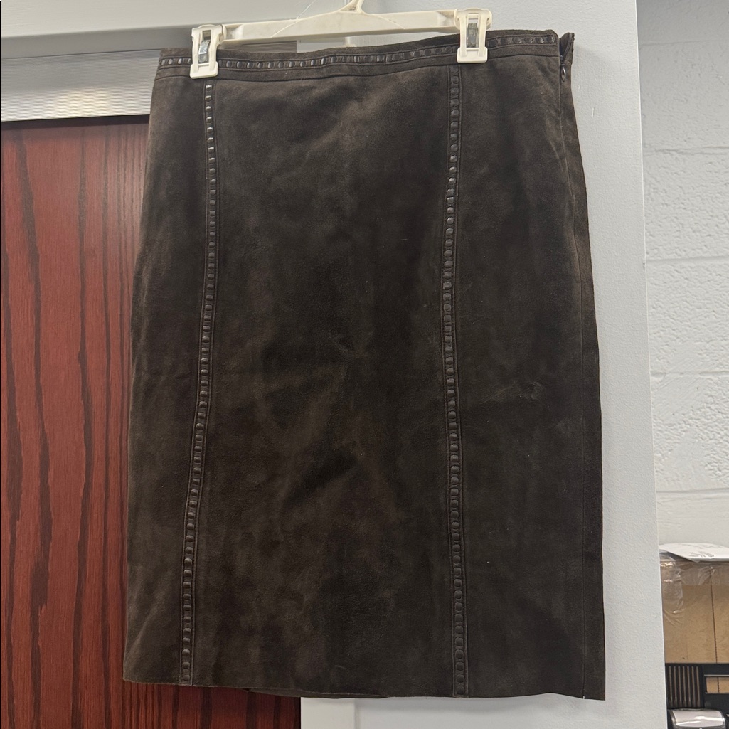 Michael Kors New Brown Suede Skirt